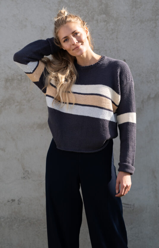 knitting pattern cotton jumper women