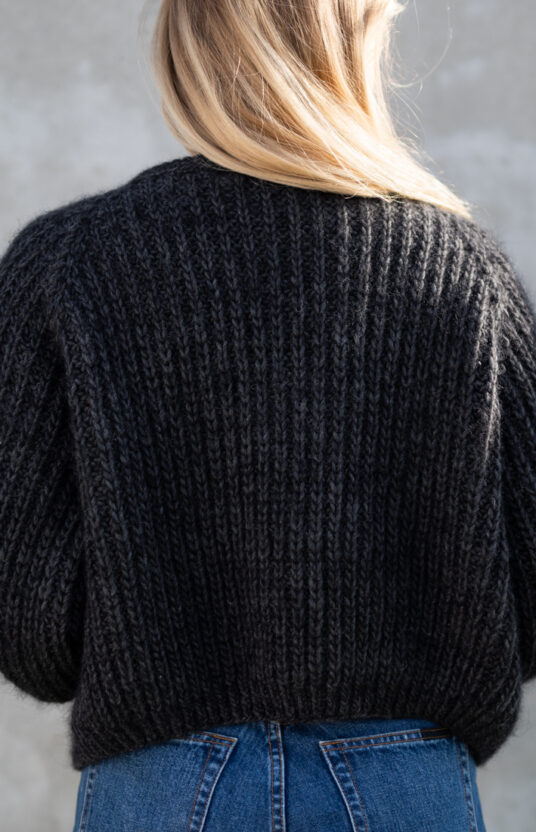 strikkejakke halvpatent oppskrift