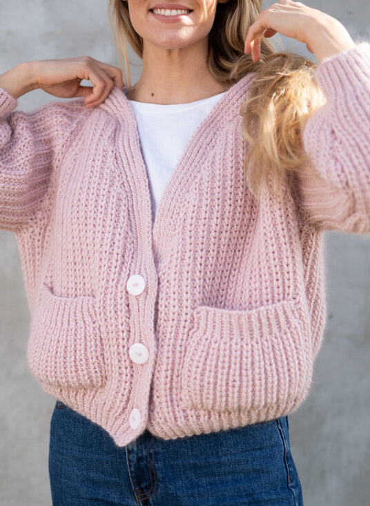 strikkejakke mønster