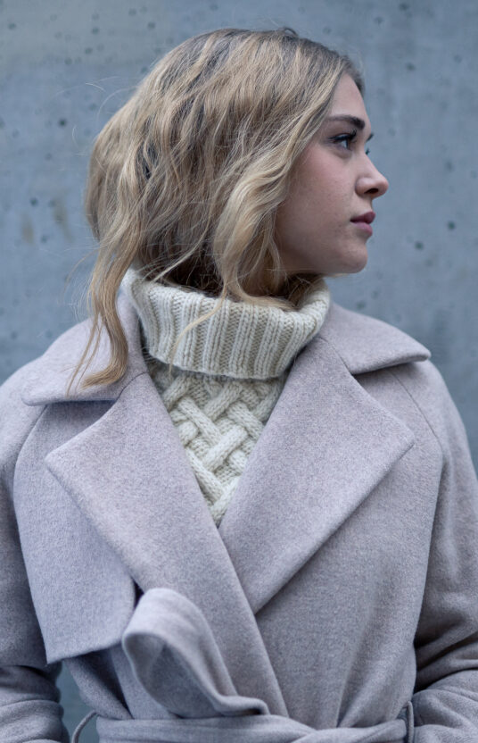 strikket hals oppskrift