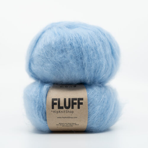 Baby blue mohair yarn