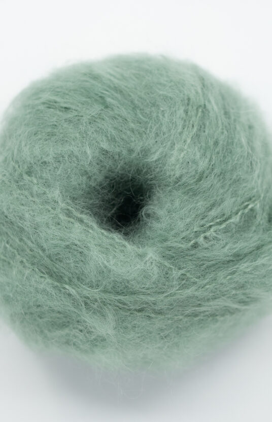 Green mohair yarn