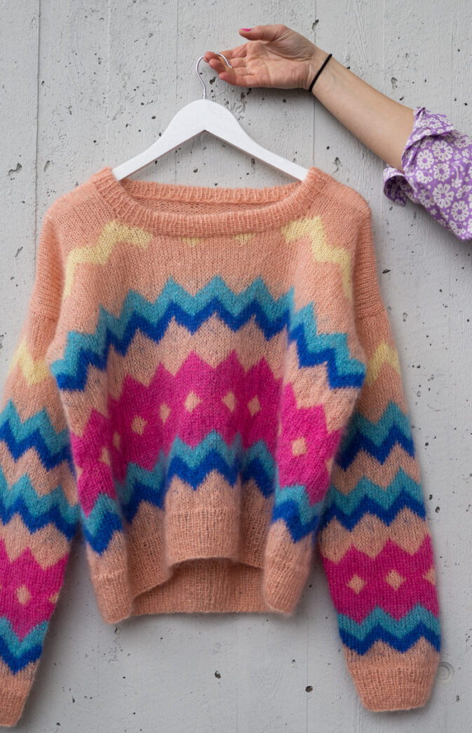 Colorful knitwear Summer of 89´s sweater for women HipKnitShop