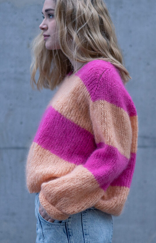 Sukkerspinngenser v hals