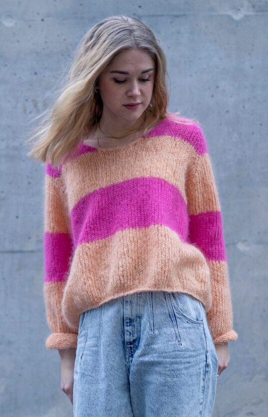 fluffy strikkegenser striper