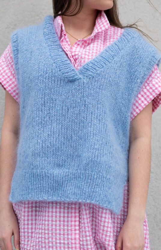 strikket vest oppskrift