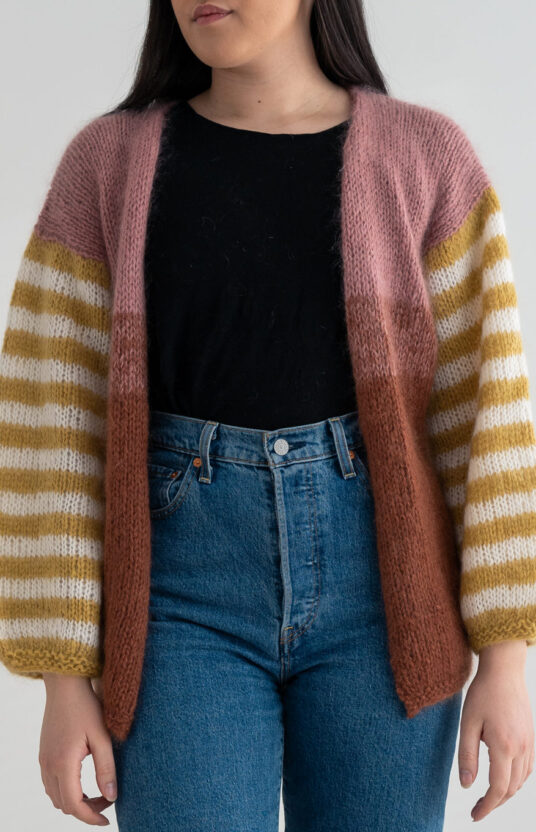 enkel strikkejakke dame