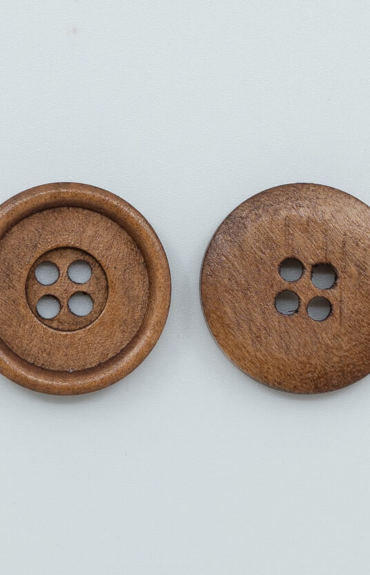 dark wood button large