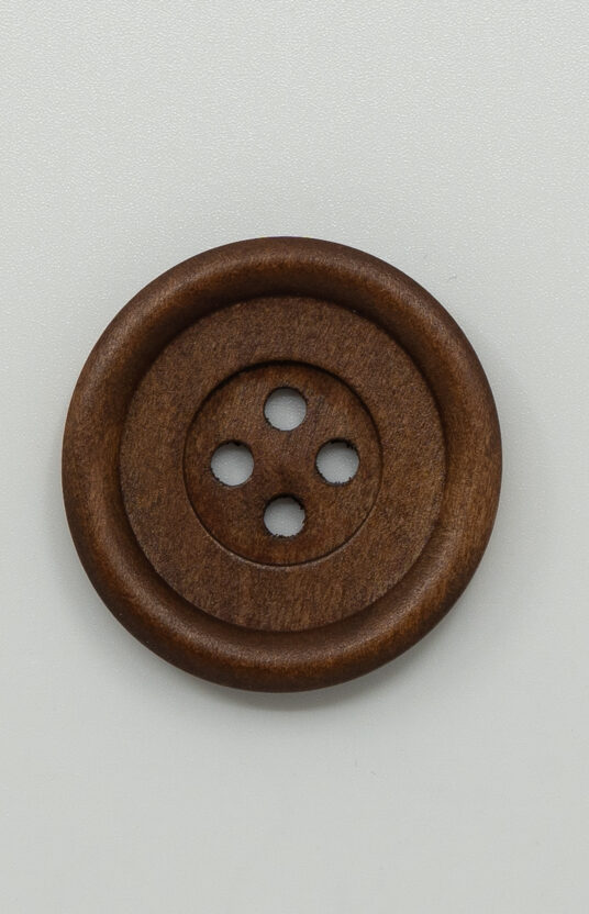 dark brown wood button