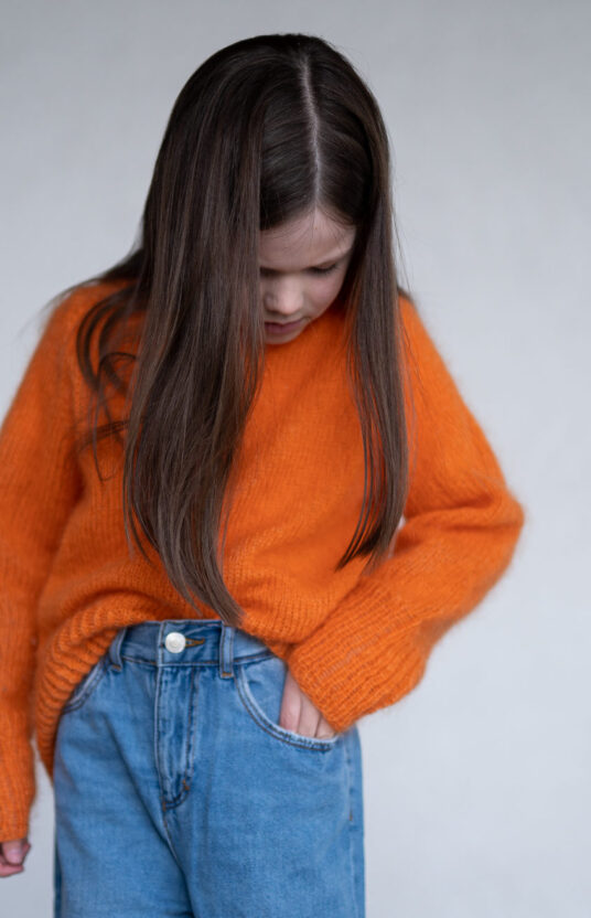 strikkeoppskrift enkel genser jente