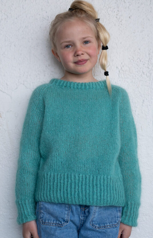 strikkeoppskrift enkel genser barn