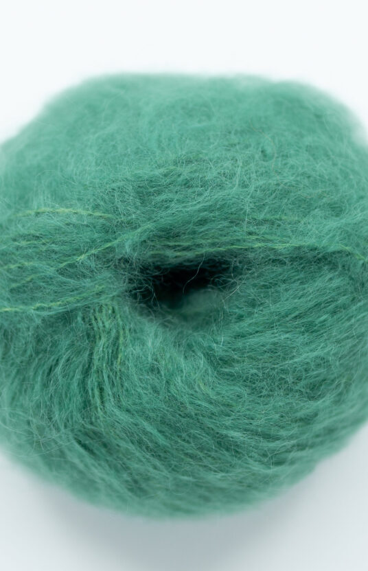 Green mohair yarn