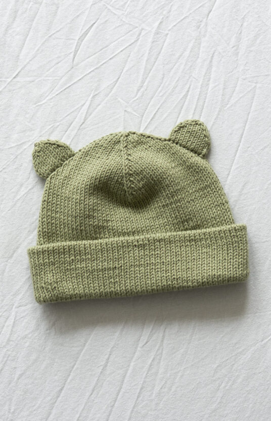 strikkeoppskrift bamselue