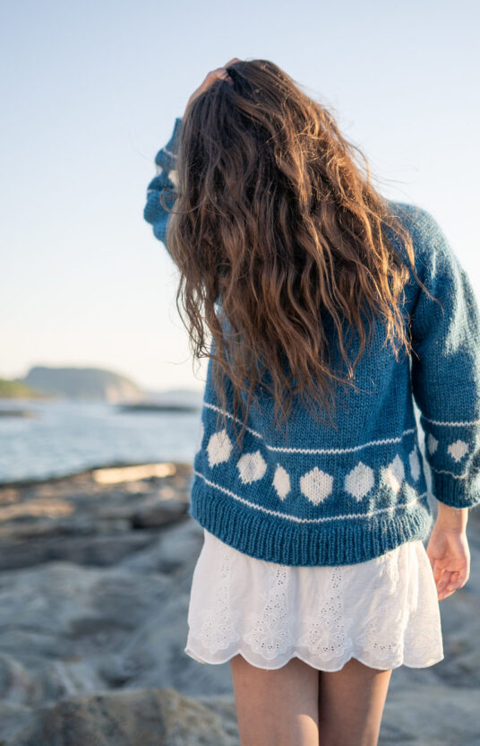 round yoke sweater women pattern