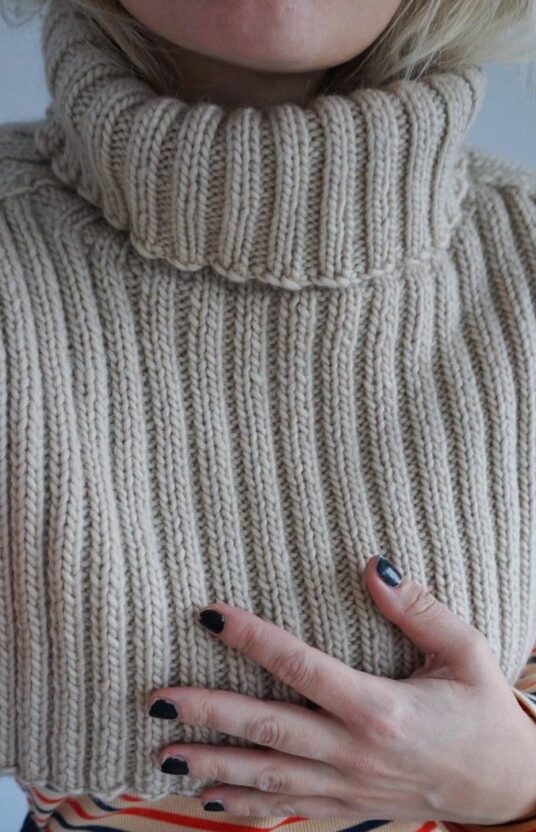 neck warmer knitting pattern