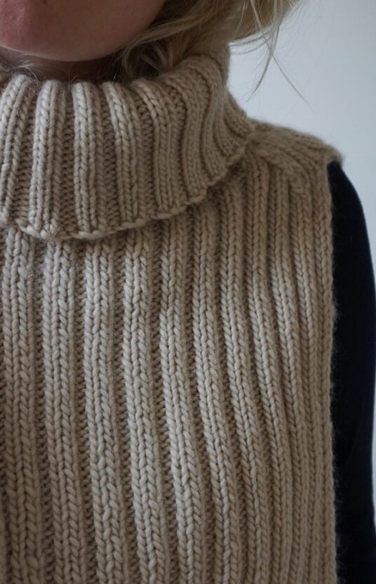 Strikket hals dame
