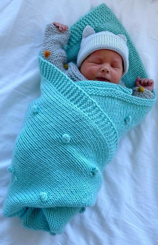 babypledd strikkeoppskrift