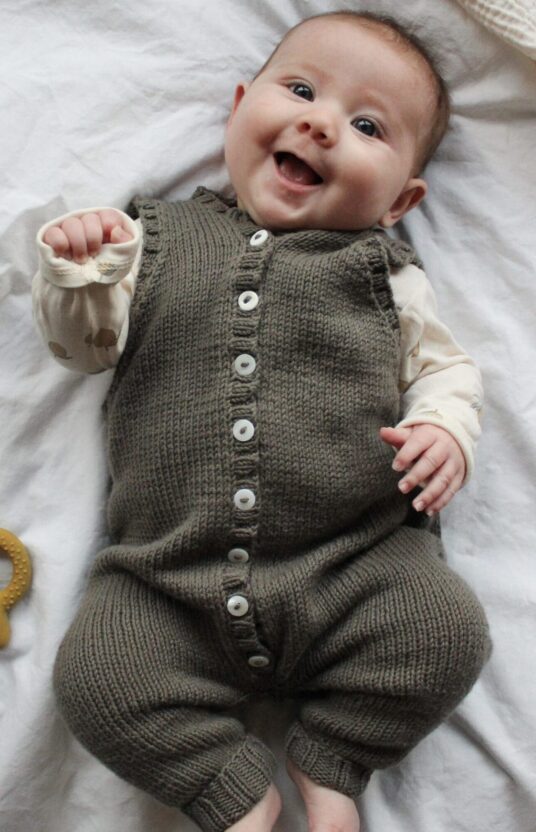 Kitting pattern ollie onesia baby knit pattern dress