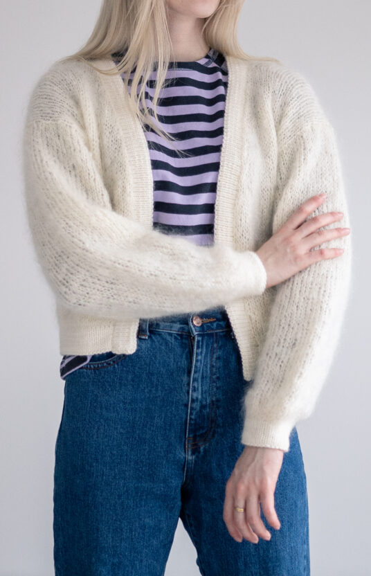 strikkeoppskrift dame jakke