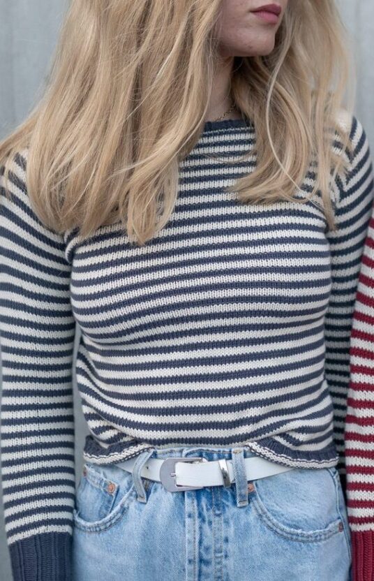 stripegenser strikkeoppskrift