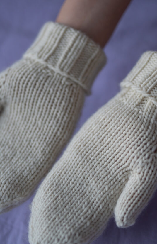 strikkeoppskrift votter dame