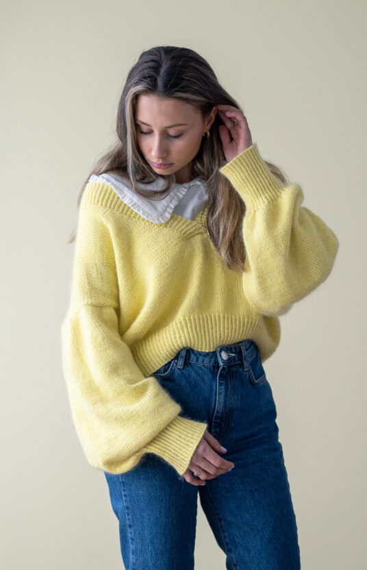 v hals genser dame oppskrift