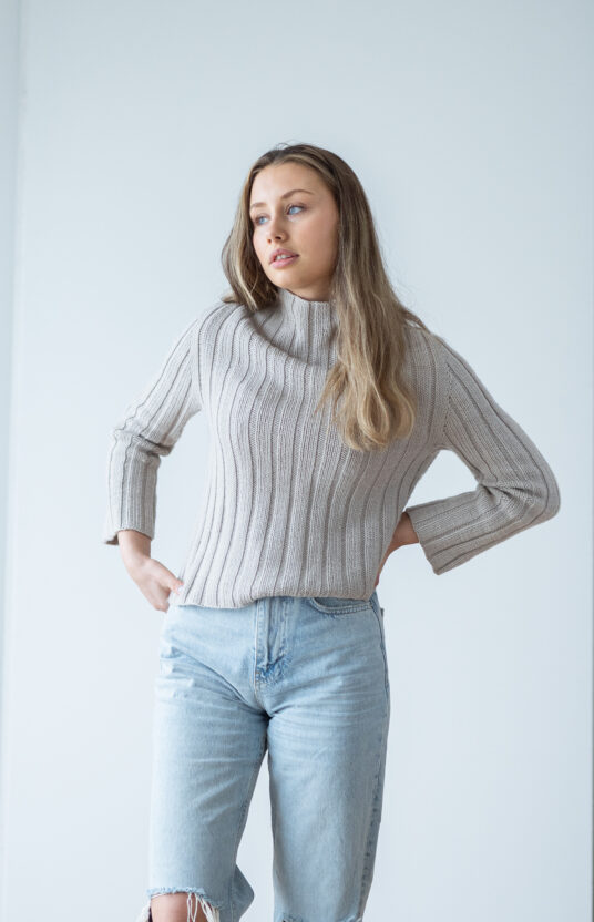 strikkemønster lett damegenser