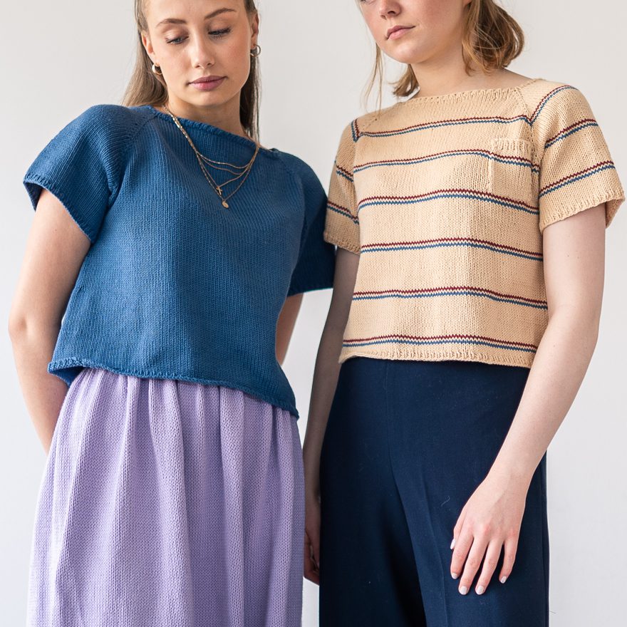 35554-Mjelle-T-skjorte-kit - HipKnitShop knitting pattern cotton tee