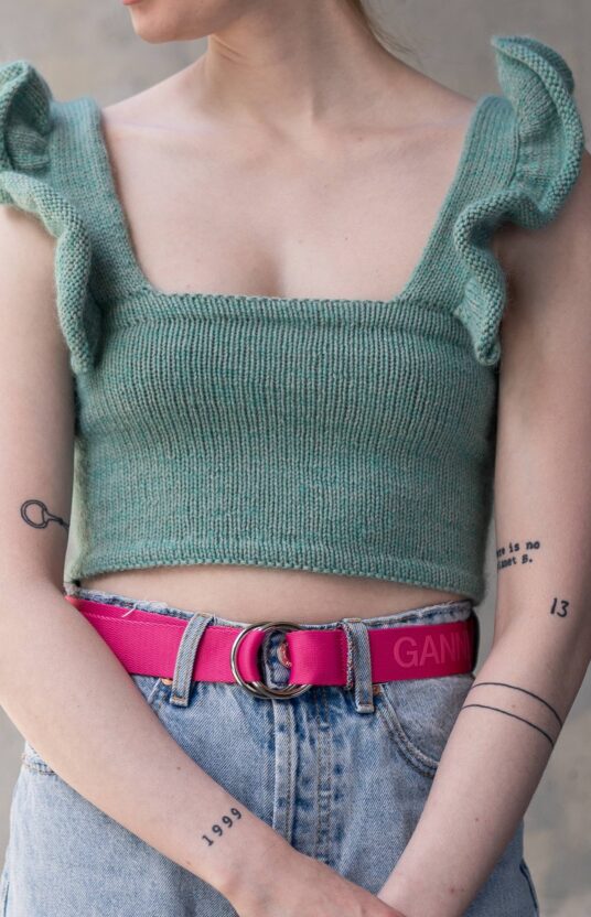 sommertopp strikkeoppskrift