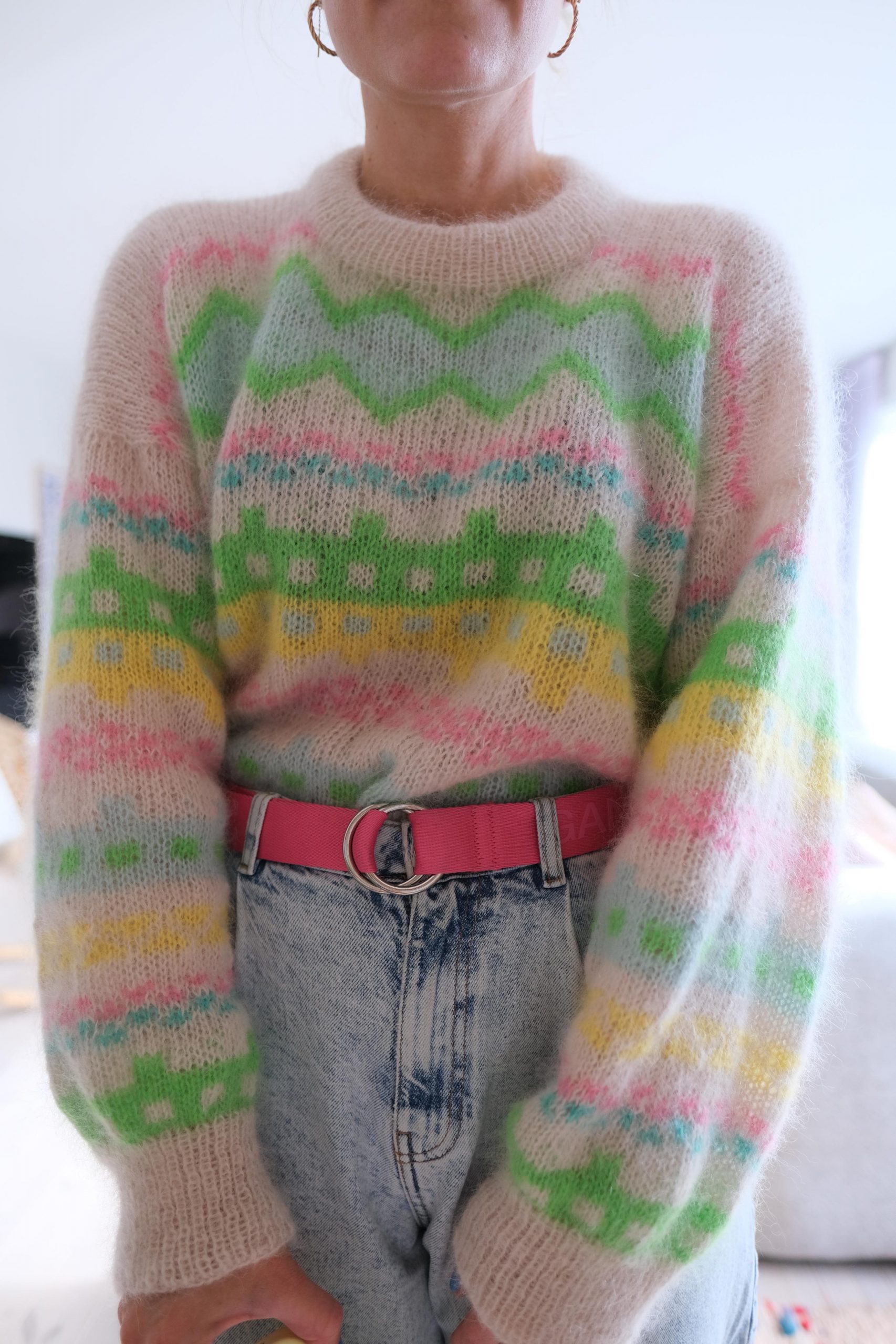 mohair sweater knitting pattern 80s style