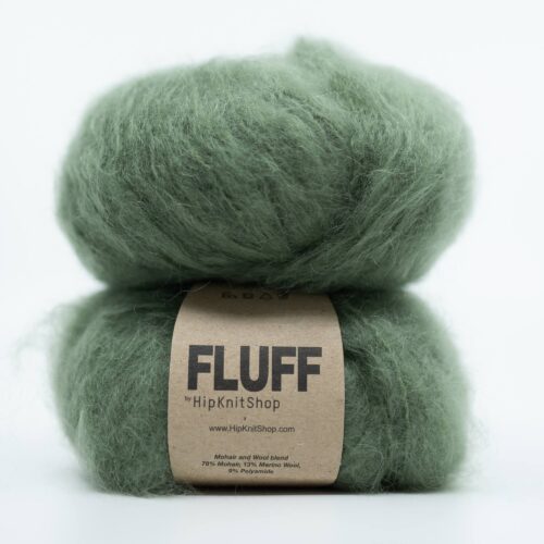 Olive green mohair yarn
