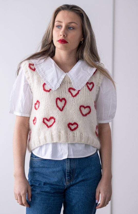 slipover dame strikk