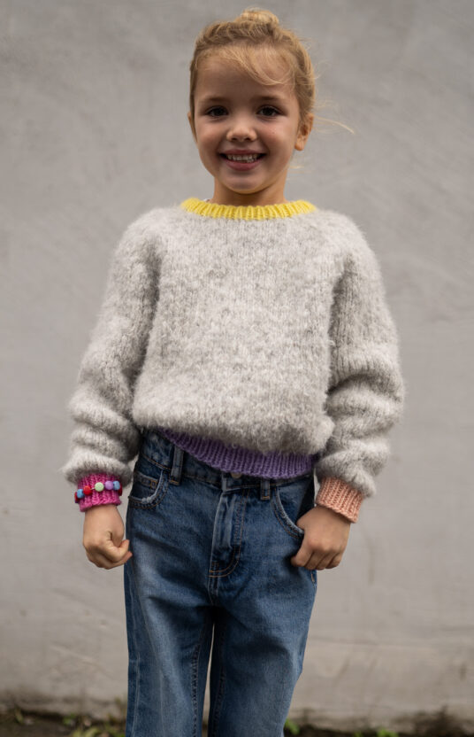 barnestrikk oppskrift genser