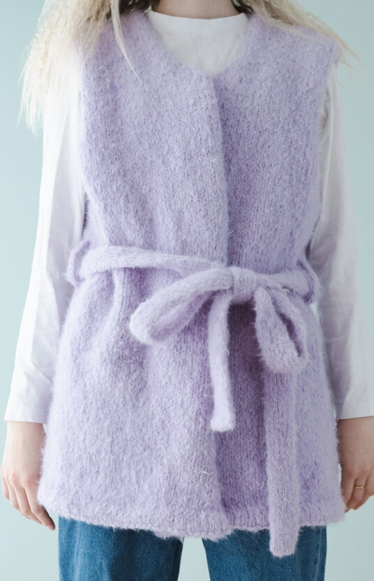 strikkeoppskrift chunky vest dame