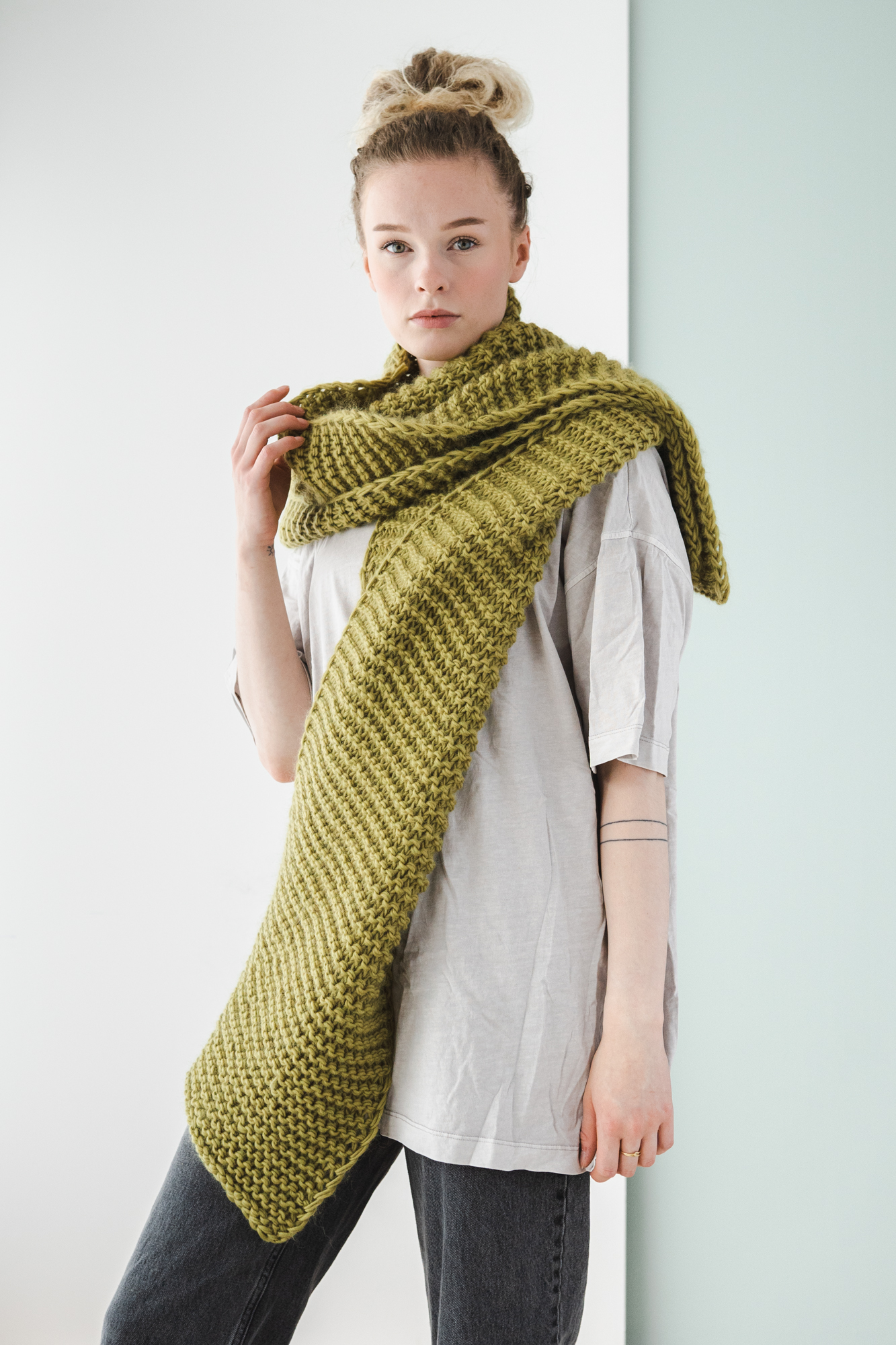 83989-Avocado-Skjerf-kit-5 - HipKnitShop