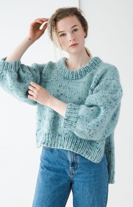 genser dame strikkeoppskrift