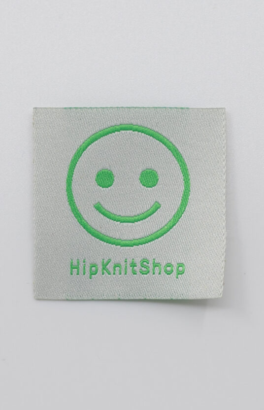 97243-Smiley-label-gronn-2 - HipKnitShop label strikk smiley