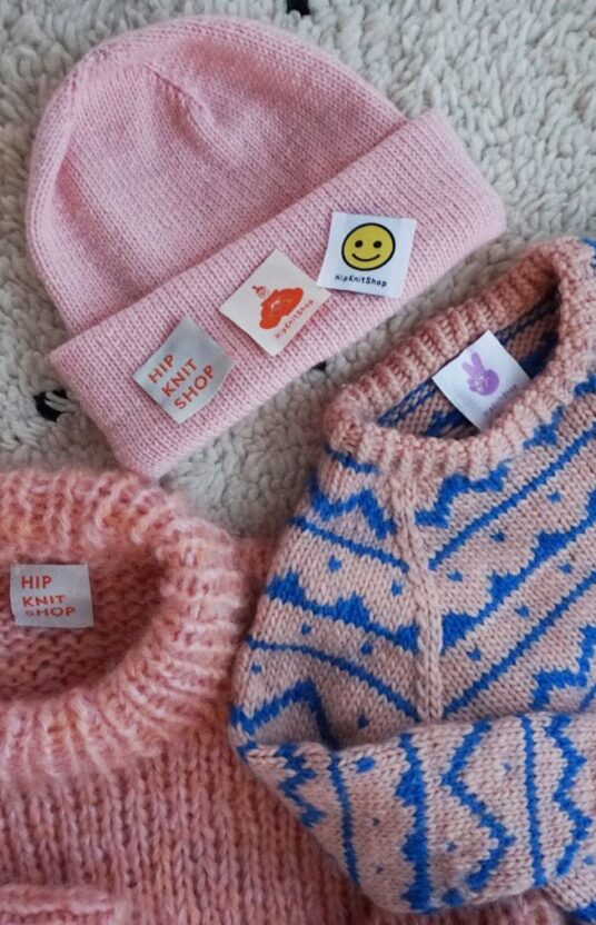 merkelapper til strikk