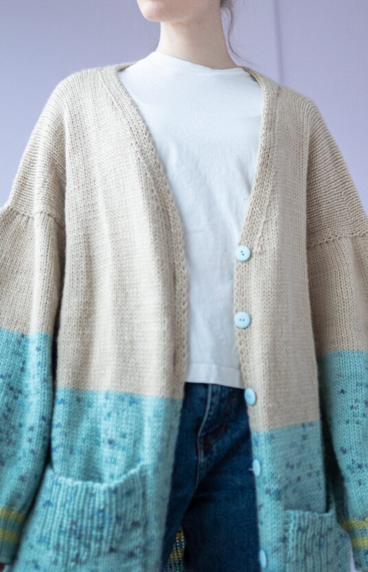 long knitted cardigan pattern