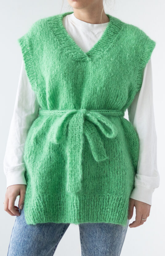 strikkeoppskrift kjole mohair