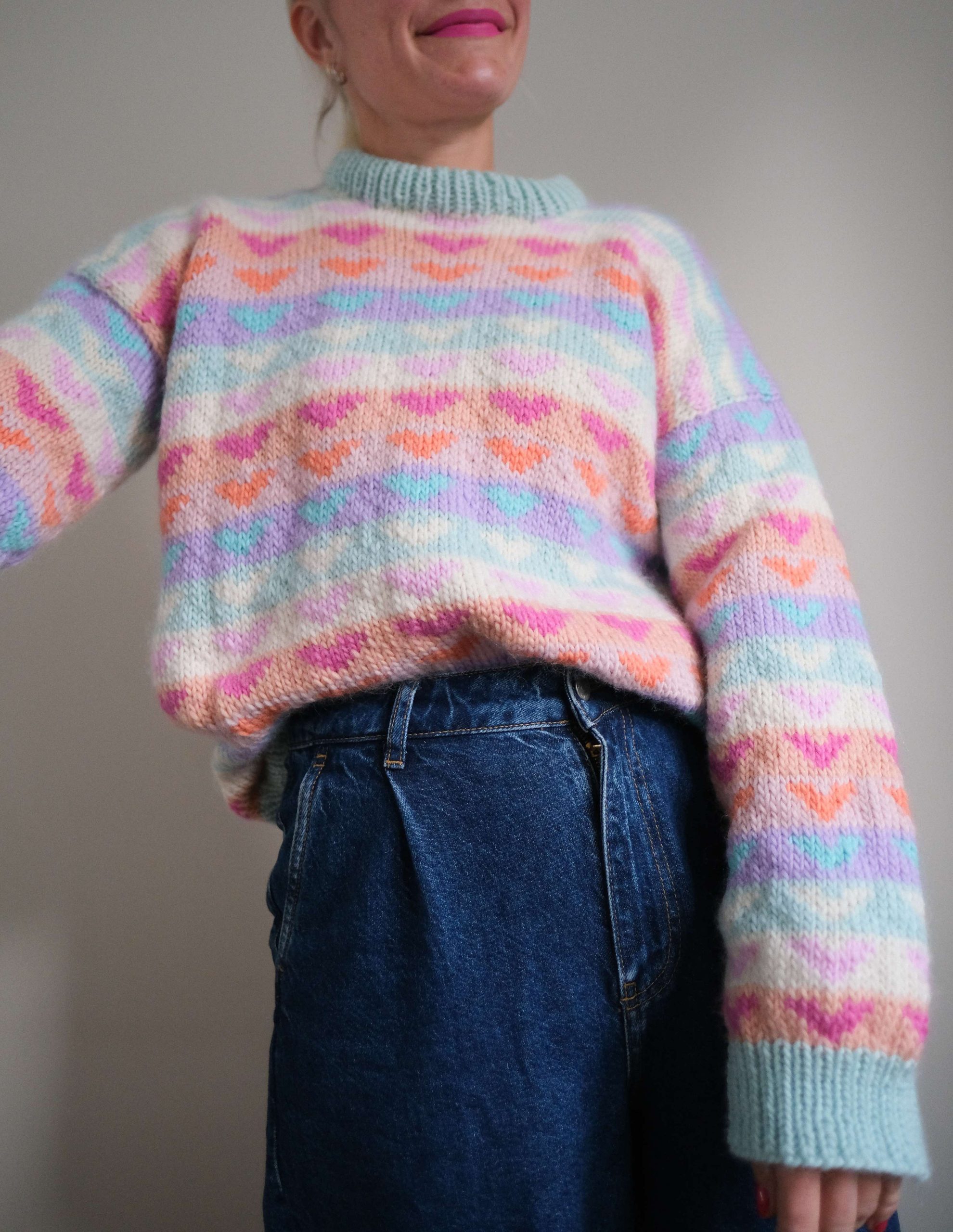 webshop pattern and yarn retro sweater 80s lofoten