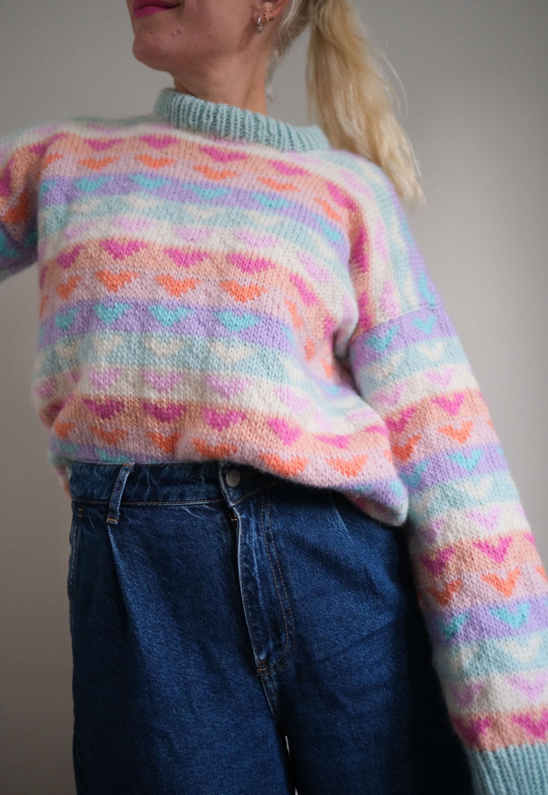 webshop pattern and yarn retro sweater 80s lofoten