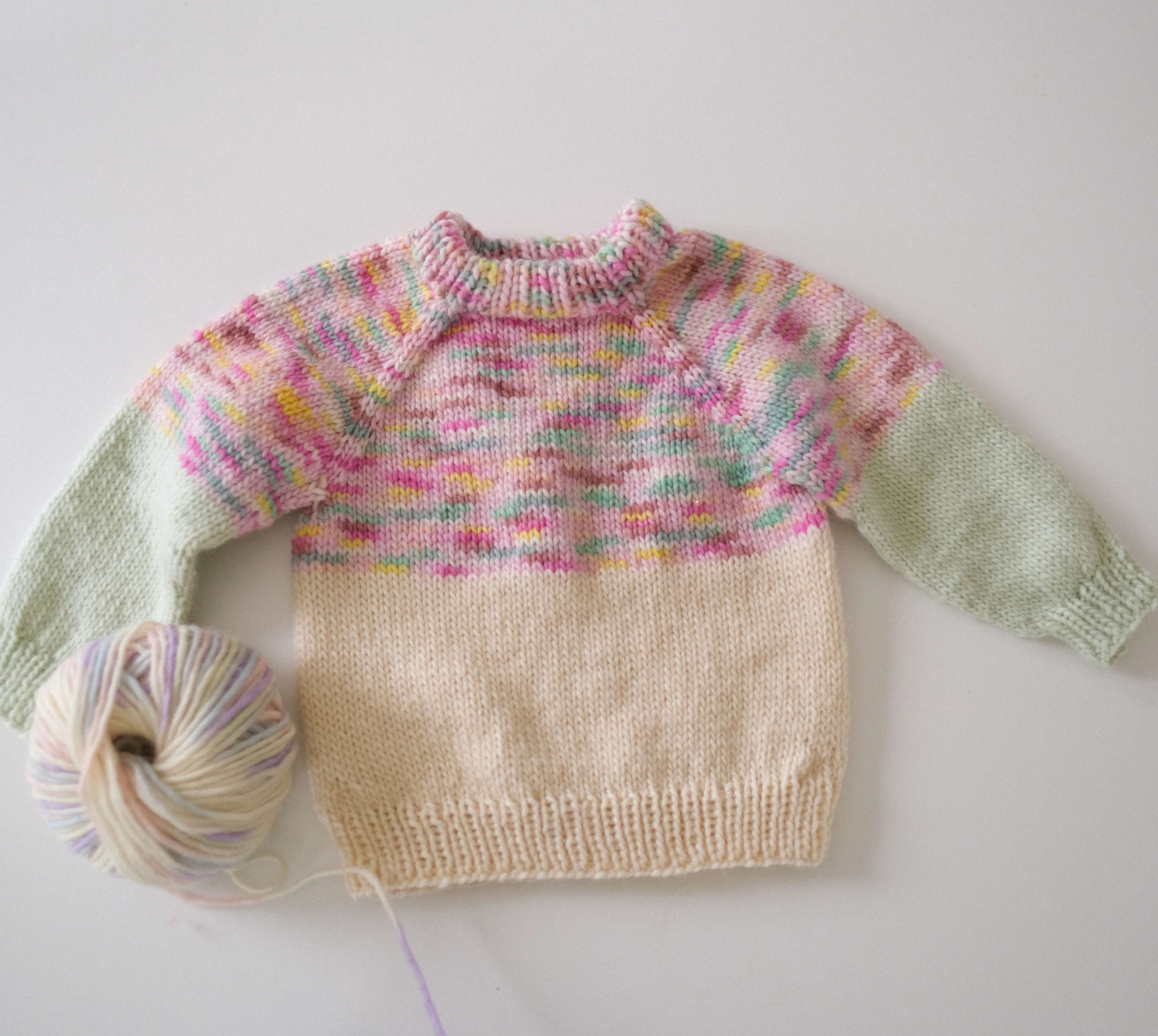 beginner friendly knitting pattern sweater kids raglan