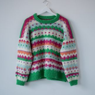 woolsweater women pattern colorful hiking sweater