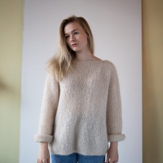 knitting pattern and yarn fluffy sweater women