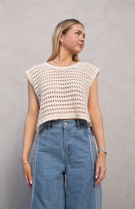 strikkeoppskrift topp i bomull dame bomullsgarn oppskrifter