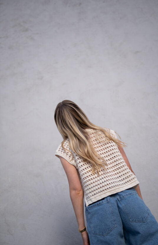 strikkeoppskrift topp i bomull dame bomullsgarn oppskrifter