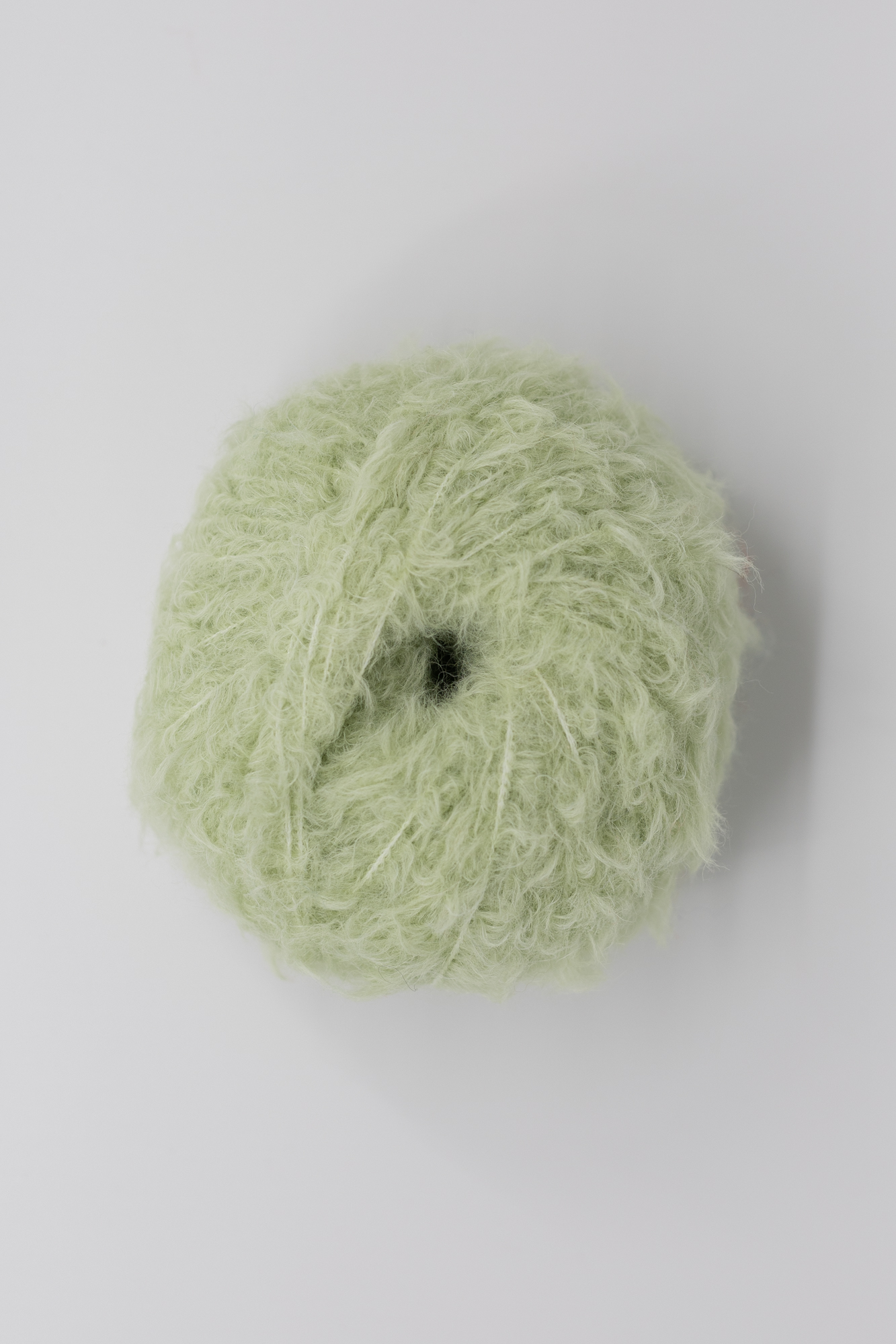 teddy fluffy yarn pastel green 