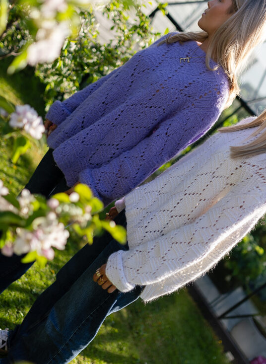 knitted sweater structure brushed alpaca soft sweater women's pattern