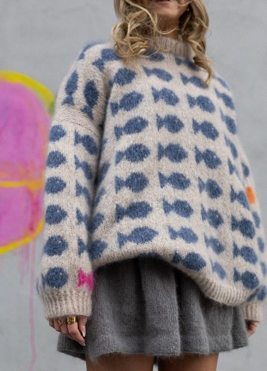 fishy sweater knitting pattern women fluffy